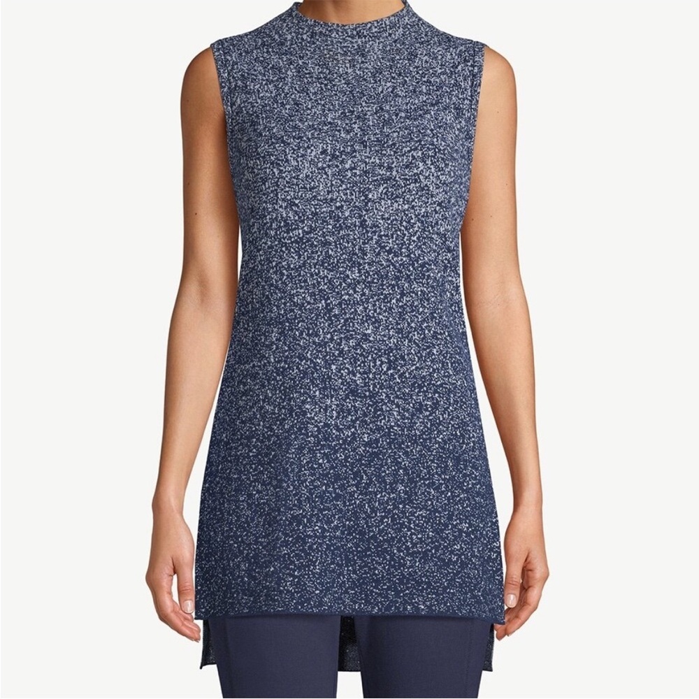 Chico’s Zenergy Mock Neck Sleeveless Sweater Sz L